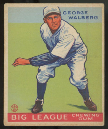 1933 Goudey George Walberg #183 VG/EX