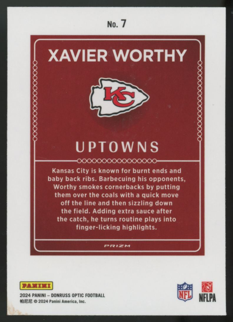 2024 Panini Donruss Optic Xavier Worthy RC Uptowns SSP #7 *Read*