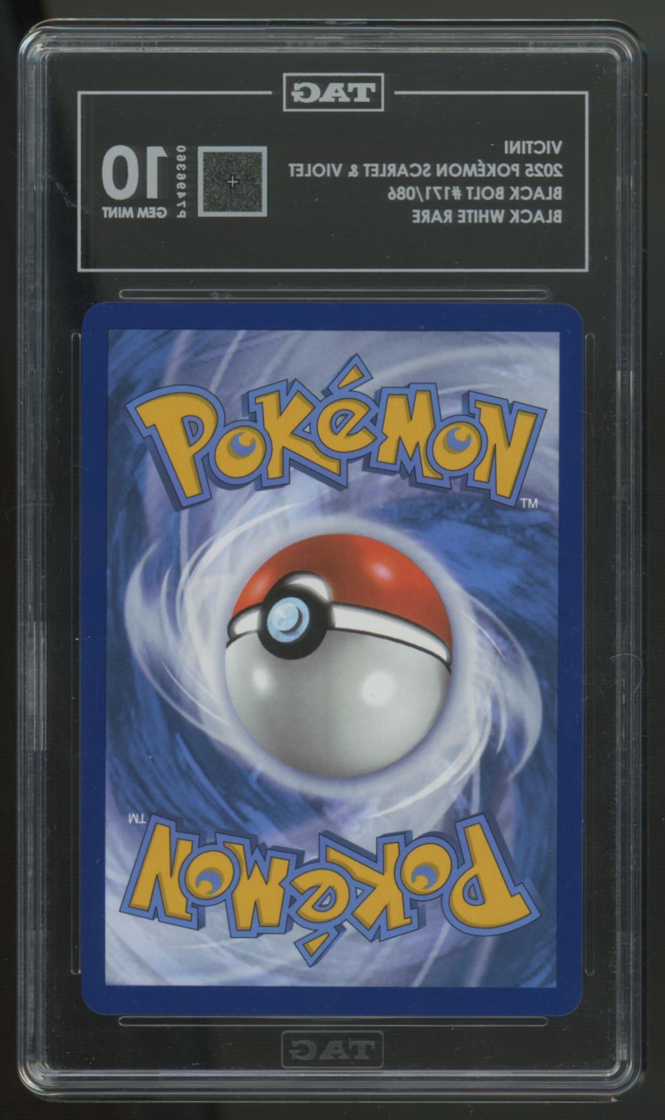 2025 Pokemon Victini Black Bolt Black White Rare #171 TAG 10