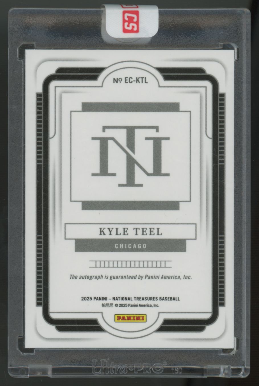 2025 National Treasures Kyle Teel Ecklar's Choice Auto /99 #EC-KTL