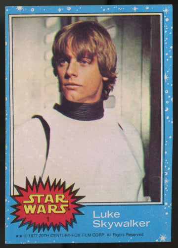 1977 Topps Star Wars Luke Skywalker RC #1 EX+