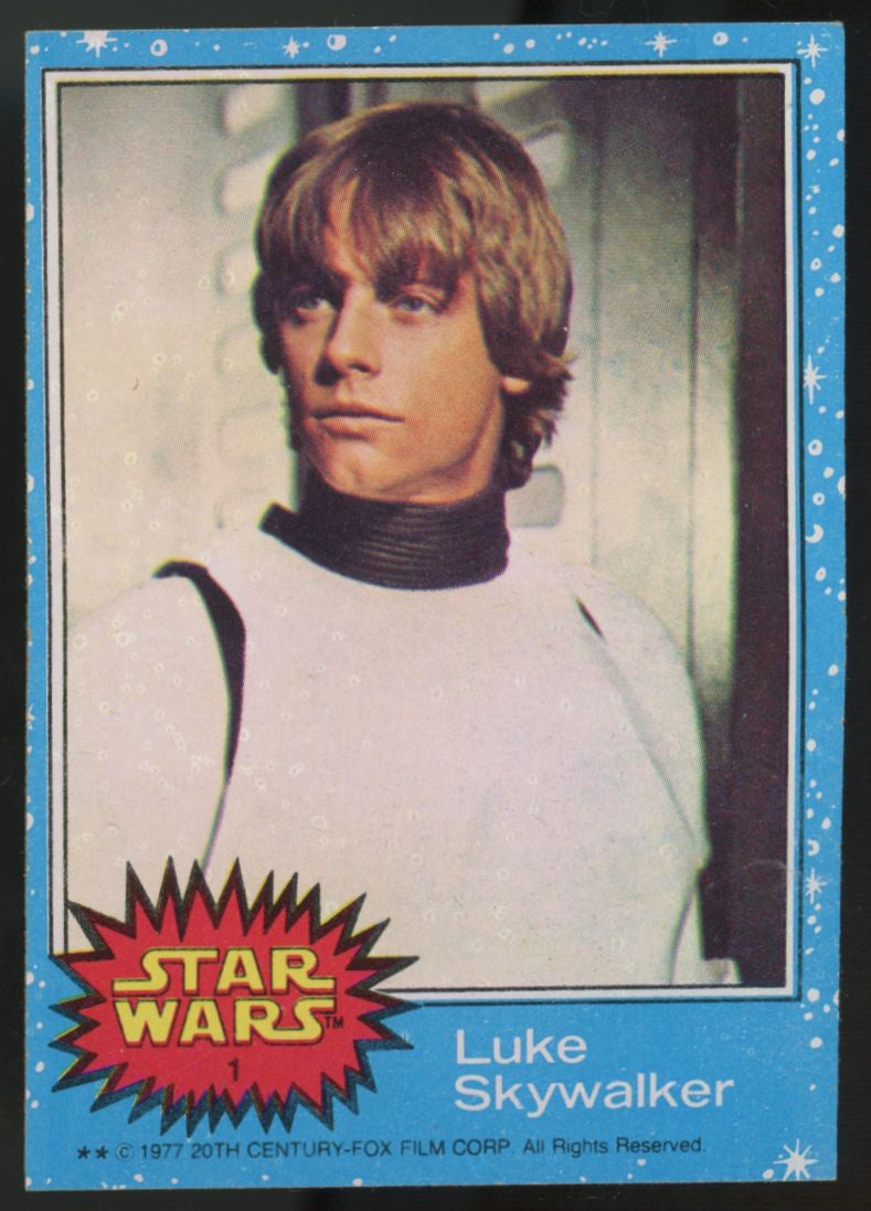 1977 Topps Star Wars Luke Skywalker RC #1 EX+