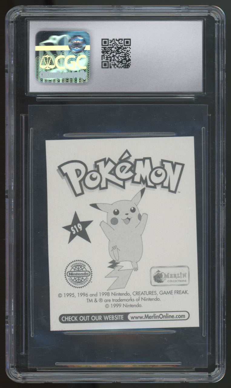 1998 Pokemon Scyther Merlin Stickers Series 1 Holographic #S19 CGC 9