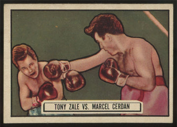 1951 Topps Ringside Tony Zale Vs. Marcel Cerdan #44 VG-EX
