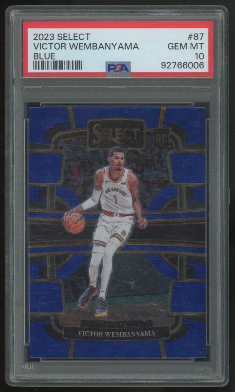 2023-24 Panini Select Victor Wembanyama RC Concourse Blue #87 PSA 10 *006