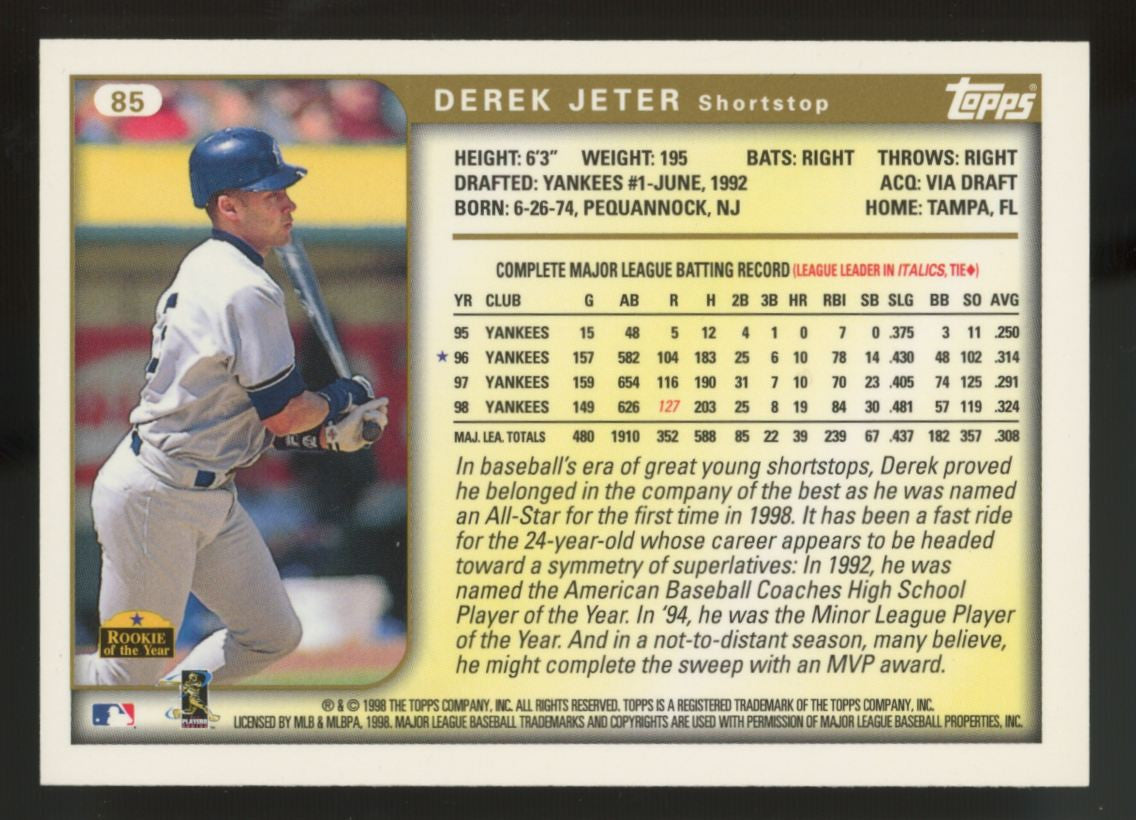 1999 Topps Baseball Complete Set (463) Jeter Holliday RC