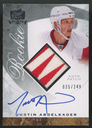 2008-09 Upper Deck The Cup Justin Abdelkader RC Patch Auto RPA /249 #98