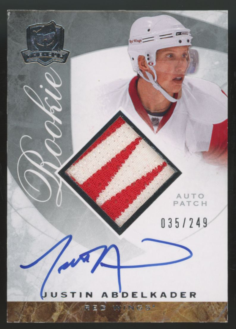 2008-09 Upper Deck The Cup Justin Abdelkader RC Patch Auto RPA /249 #98