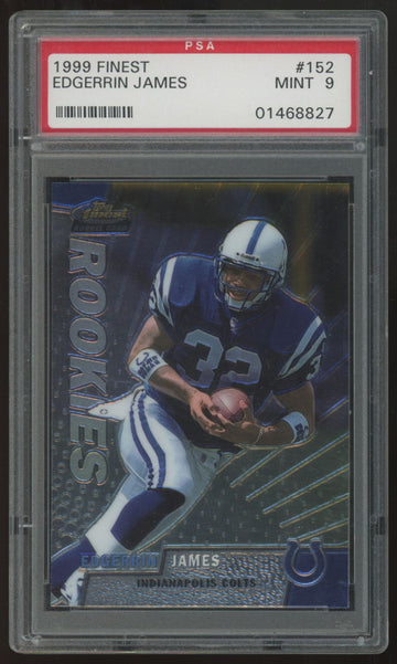 1999 Topps Finest Edgerrin James RC #152 PSA 9