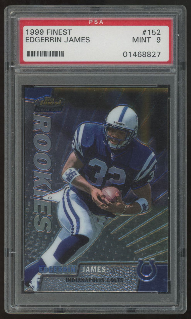 1999 Topps Finest Edgerrin James RC #152 PSA 9