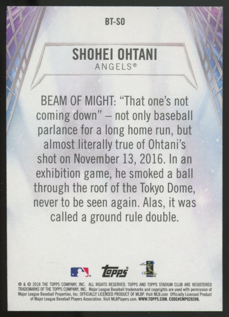 2018 Stadium Club Baseball Beam Team Complete Set (25) Ohtani