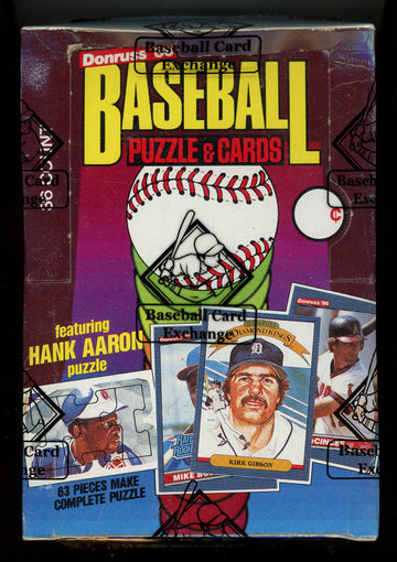 1986 Donruss Baseball Wax Box BBCE Wrapped and Sealed
