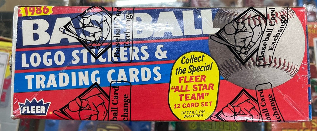 1986 Fleer Baseball Wax Box BBCE Wrapped Sealed