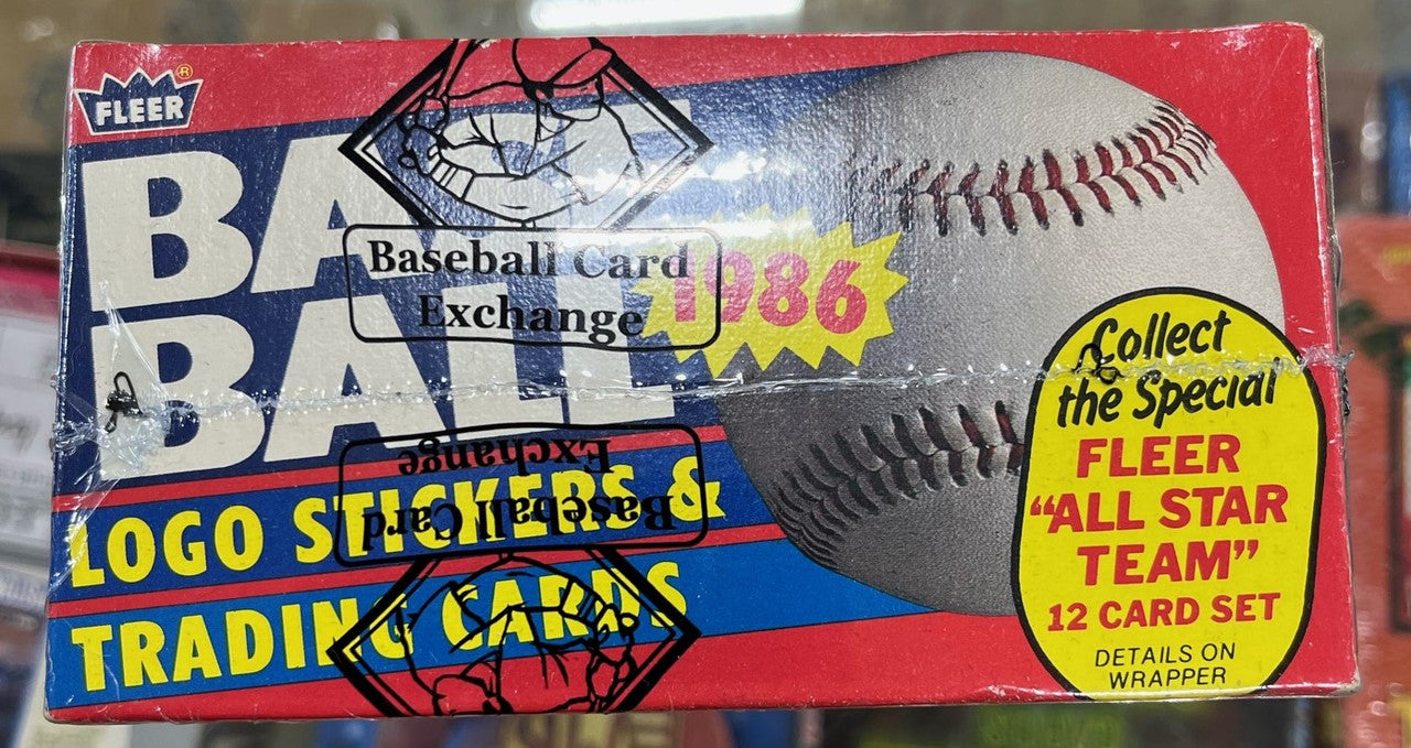1986 Fleer Baseball Wax Box BBCE Wrapped Sealed