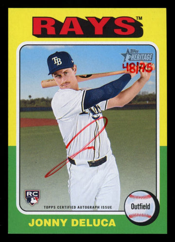 2024 Topps Heritage High Number Jonny Deluca RC Real One Red Ink Auto /75