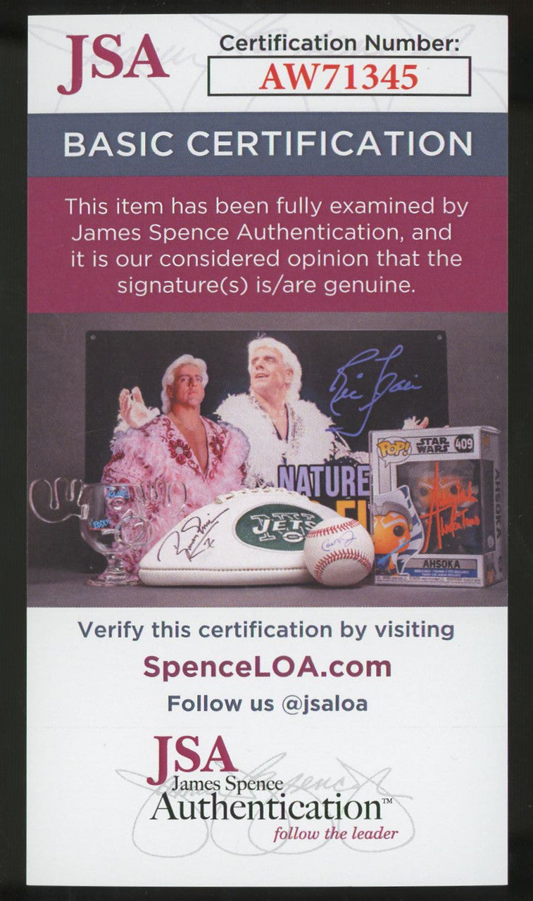 Walt Alston Signed Autographed Index Card JSA