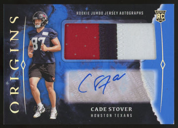2024 Origins Cade Stover RC Patch Auto RPA Blue /49 #RJA-CST