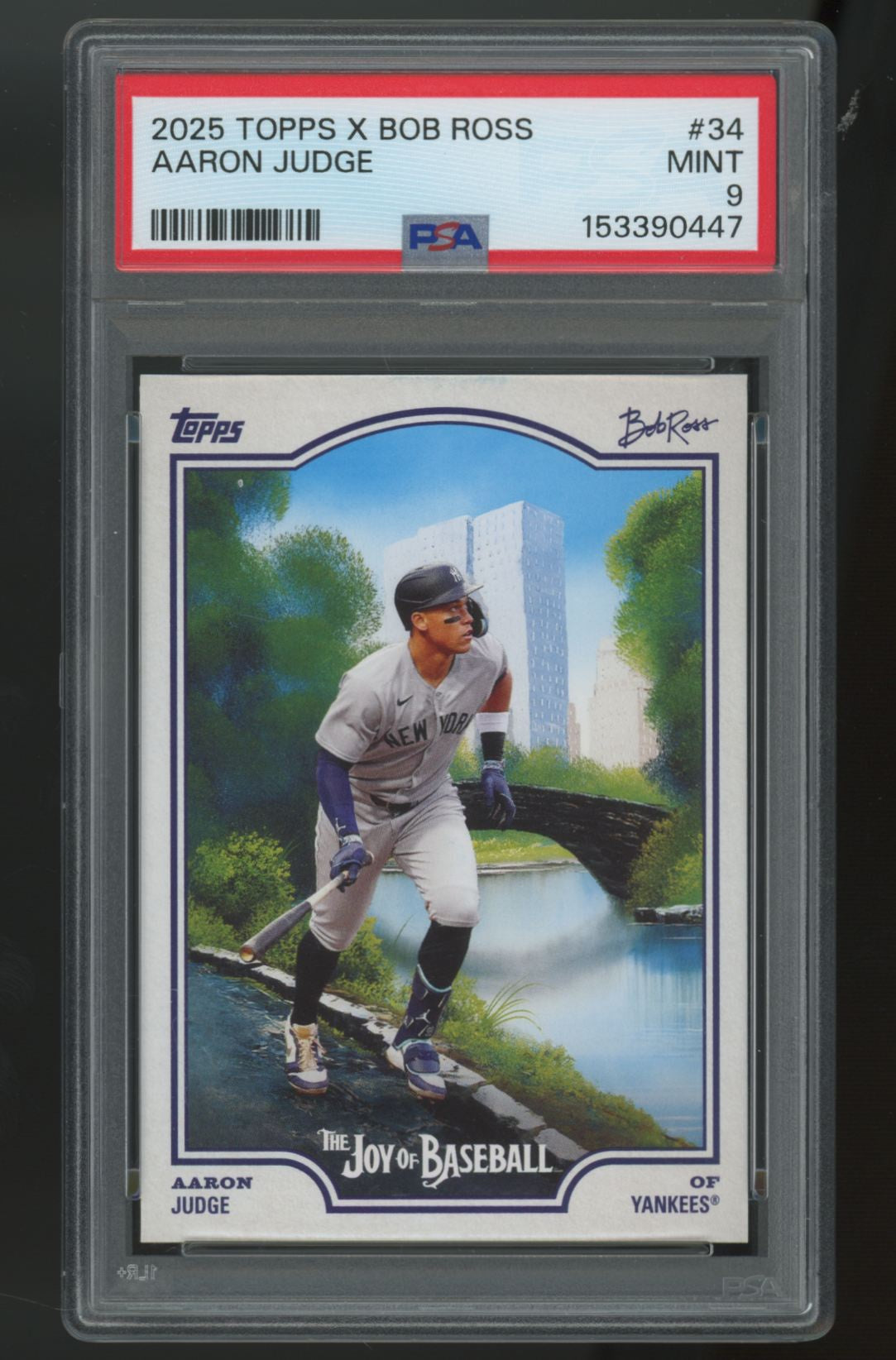 2025 Topps x Bob Ross The Joy Of Baseball Aaron Judge #34 PSA 9
