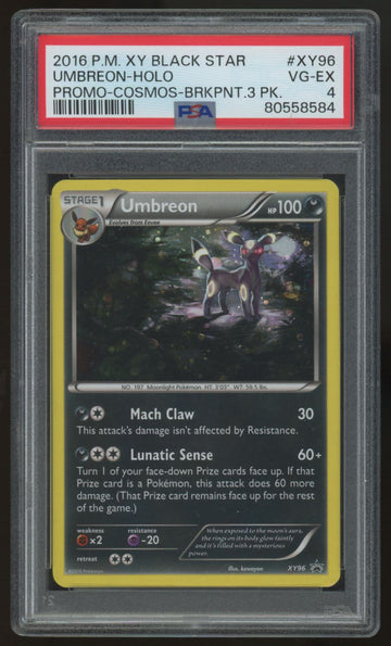 2016 Pokemon Umbreon Breakpoint Promo #XY96 PSA 4