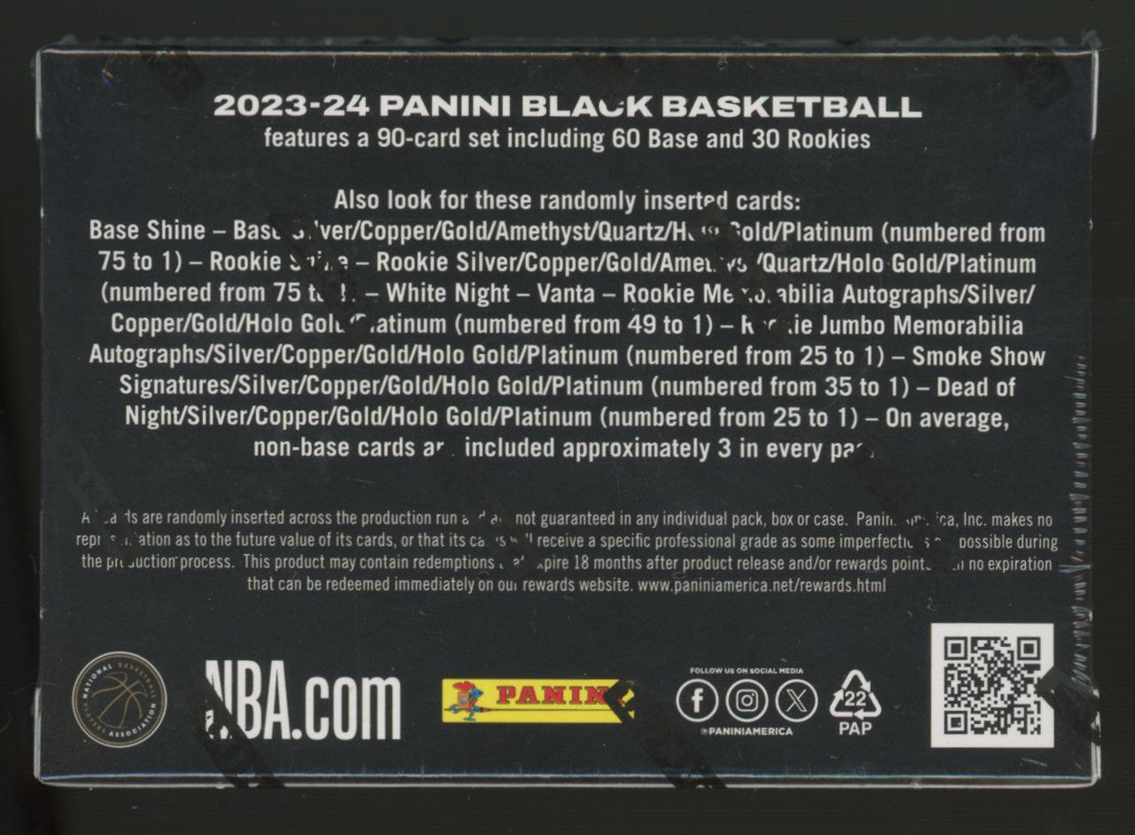 2023/24 Panini Black Basketball Hobby Box