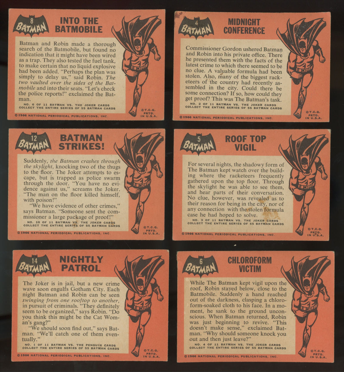 1966 Topps Batman (Lot Of 31) No Duplicates G-VG/EX