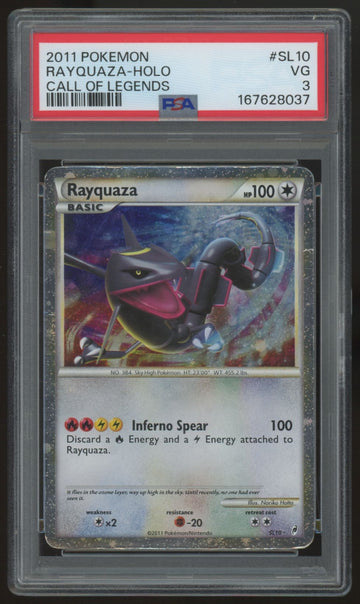 2011 Pokemon Rayquaza Call of Legends Holo #SL10 PSA 3
