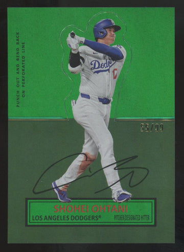 2025 Topps Archives Shohei Ohtani 1964 Green Foilboard Stand Up /99 #64SU-15