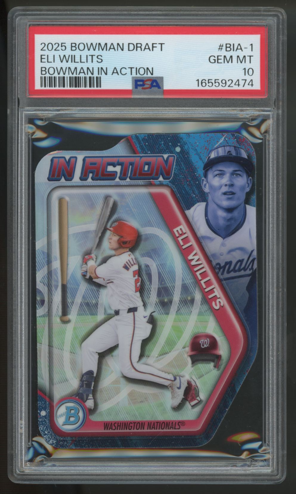2025 Bowman Chrome Draft Eli Willits In Action #BIA-1 PSA 10