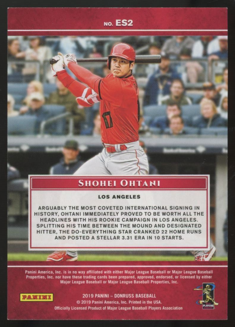 2019 Donruss Shohei Ohtani Diamond Elite Series #ES2