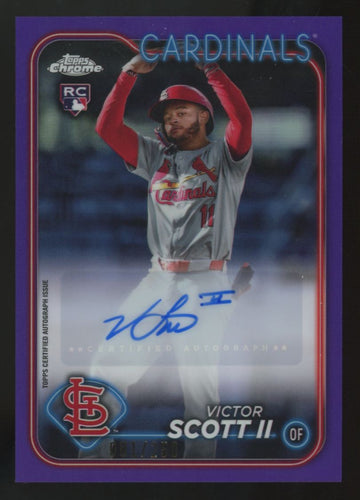 2024 Topps Chrome Update Victor Scott II RC Purple Auto /250 #AC-VIS
