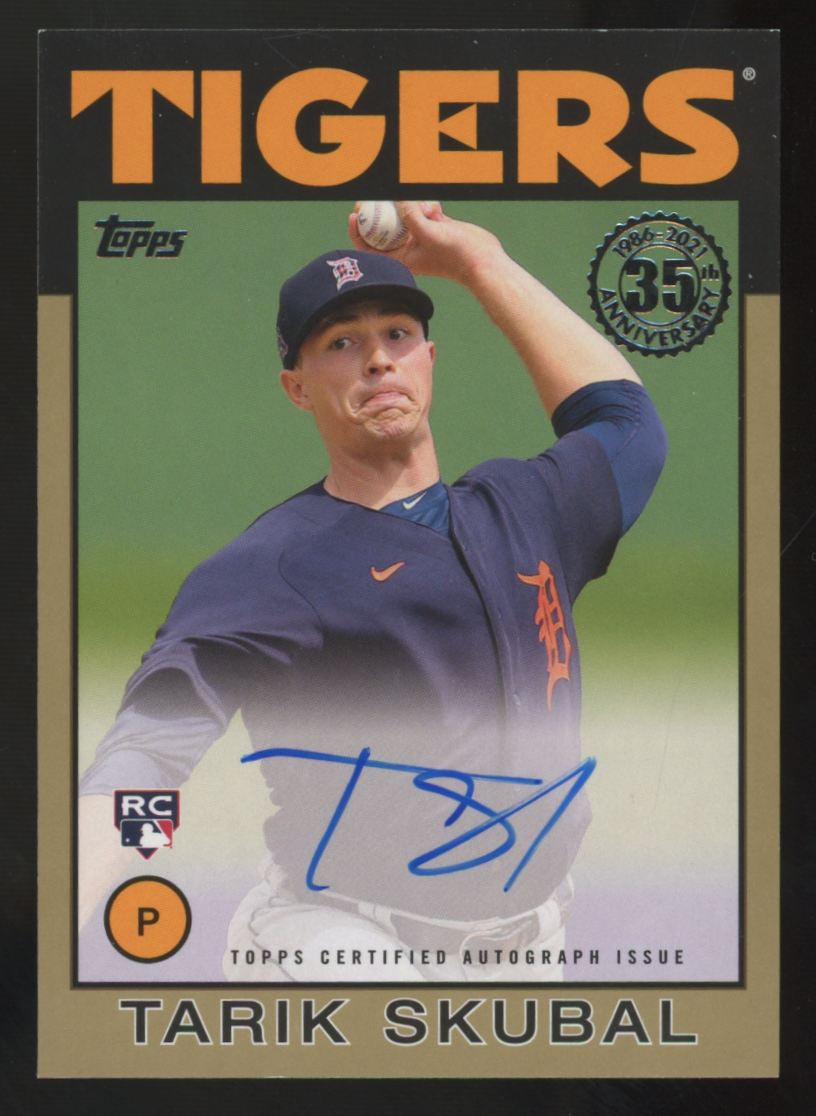 2021 Topps Series One Tarik Skubal RC Gold 1986 Auto /50 #86A-TSK