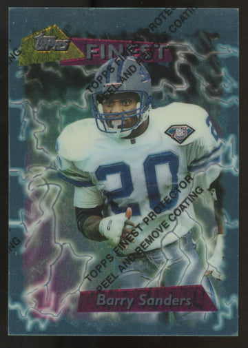 1995 Topps Finest Barry Sanders With Coating #250