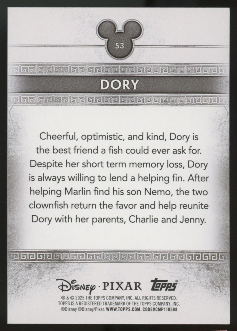 2025 Topps Disney Mint Dory Mint Green Foil /75 #53
