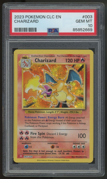 2023 Pokemon Charizard Classic Collection CLC Holo #003 PSA 10