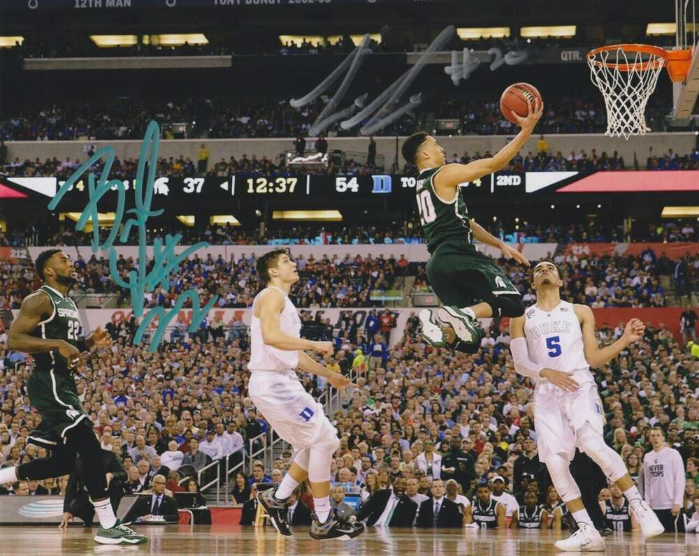 Travis Trice and Branden Dawson Michigan State Spartans NCAA 16x20" Autographed Photo - Vs. Duke