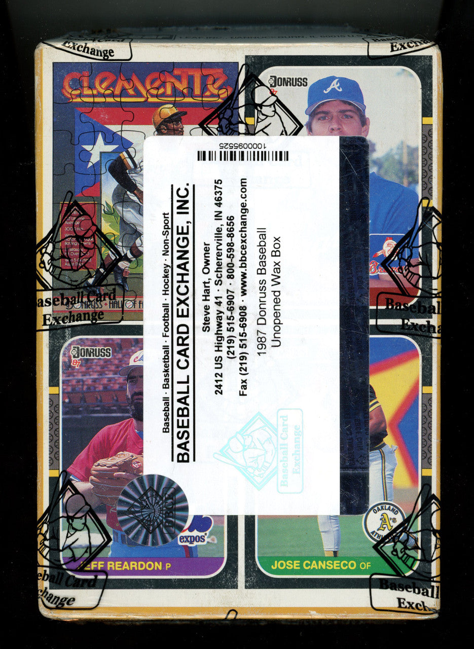 1987 Donruss Baseball Wax Box BBCE Wrapped and Sealed