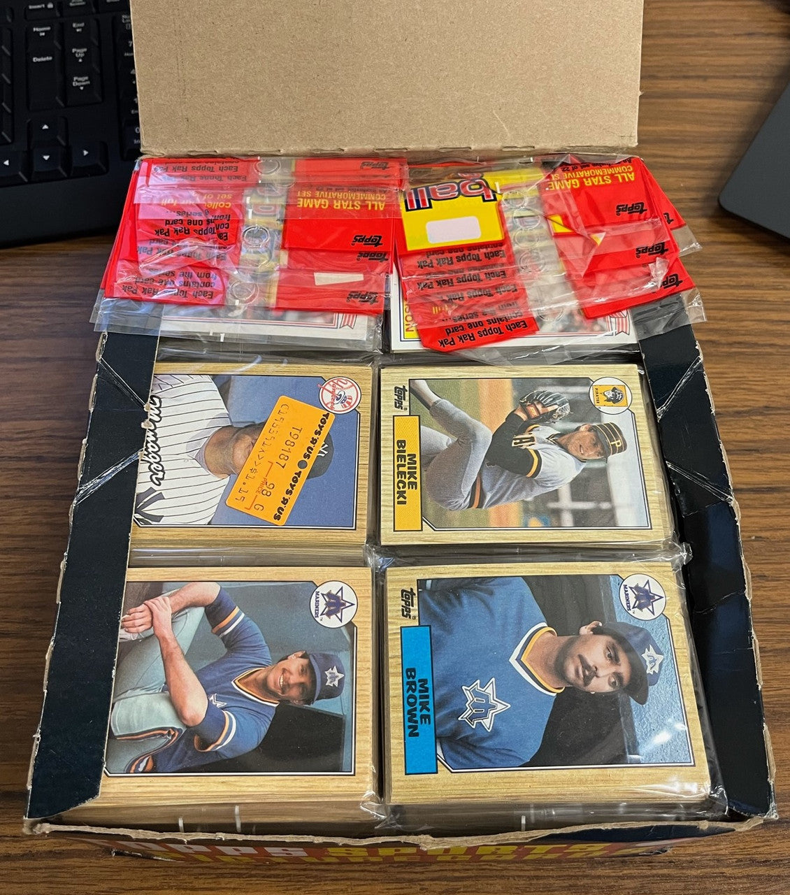 1987 Topps Baseball Rack Pack Box