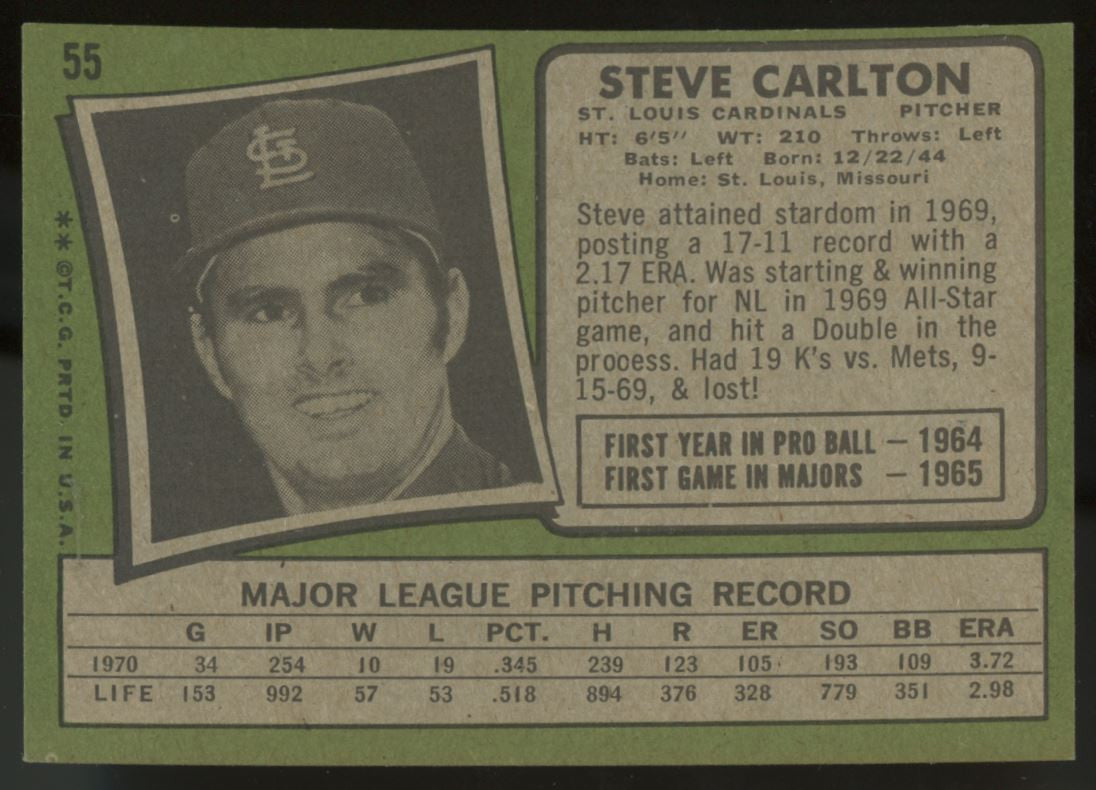 1971 Topps Steve Carlton #55 NM