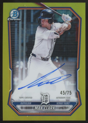 2026 Bowman Chrome Max Clark RC Yellow Refractor Auto /75 #CPA-MC