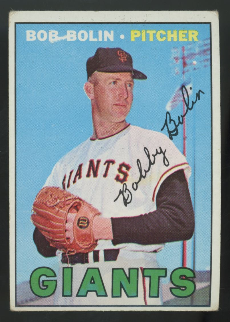 1967 Topps Bob Bolin White Streak #252 VG