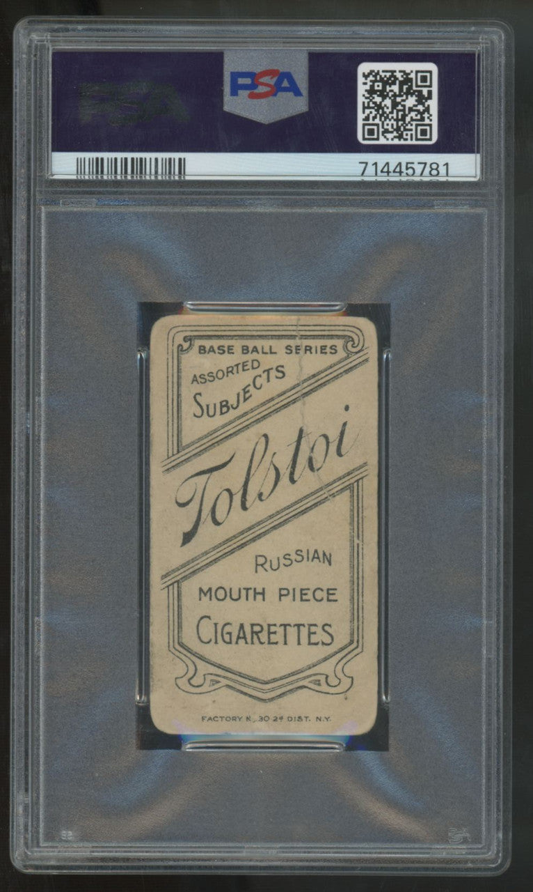 1911 T206 Fred Payne Tolstoi Cigarettes Back PSA 1.5