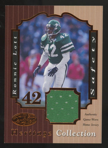 2000 Leaf Certified Ronnie Lott Heritage Collection Patch /100 #RL42-H "A"