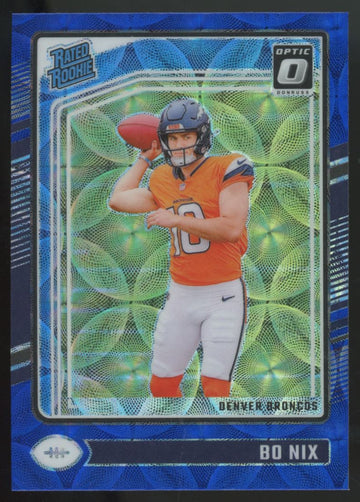 2024 Panini Donruss Optic Bo Nix RC Rated Rookie Blue Scope #209