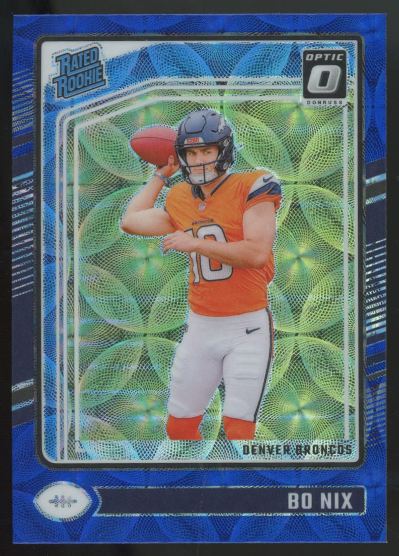 2024 Panini Donruss Optic Bo Nix RC Rated Rookie Blue Scope #209