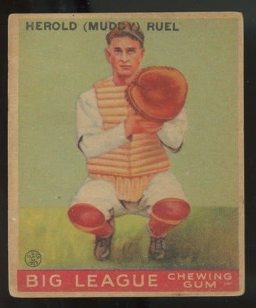 1933 Goudey Herold "Muddy" Ruel #18 VG