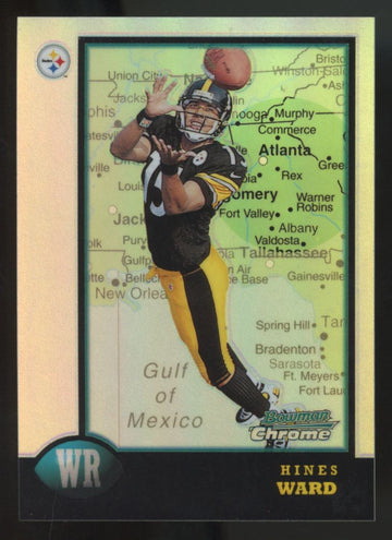 1998 Bowman Chrome Hines Ward RC Interstate Refractor #27