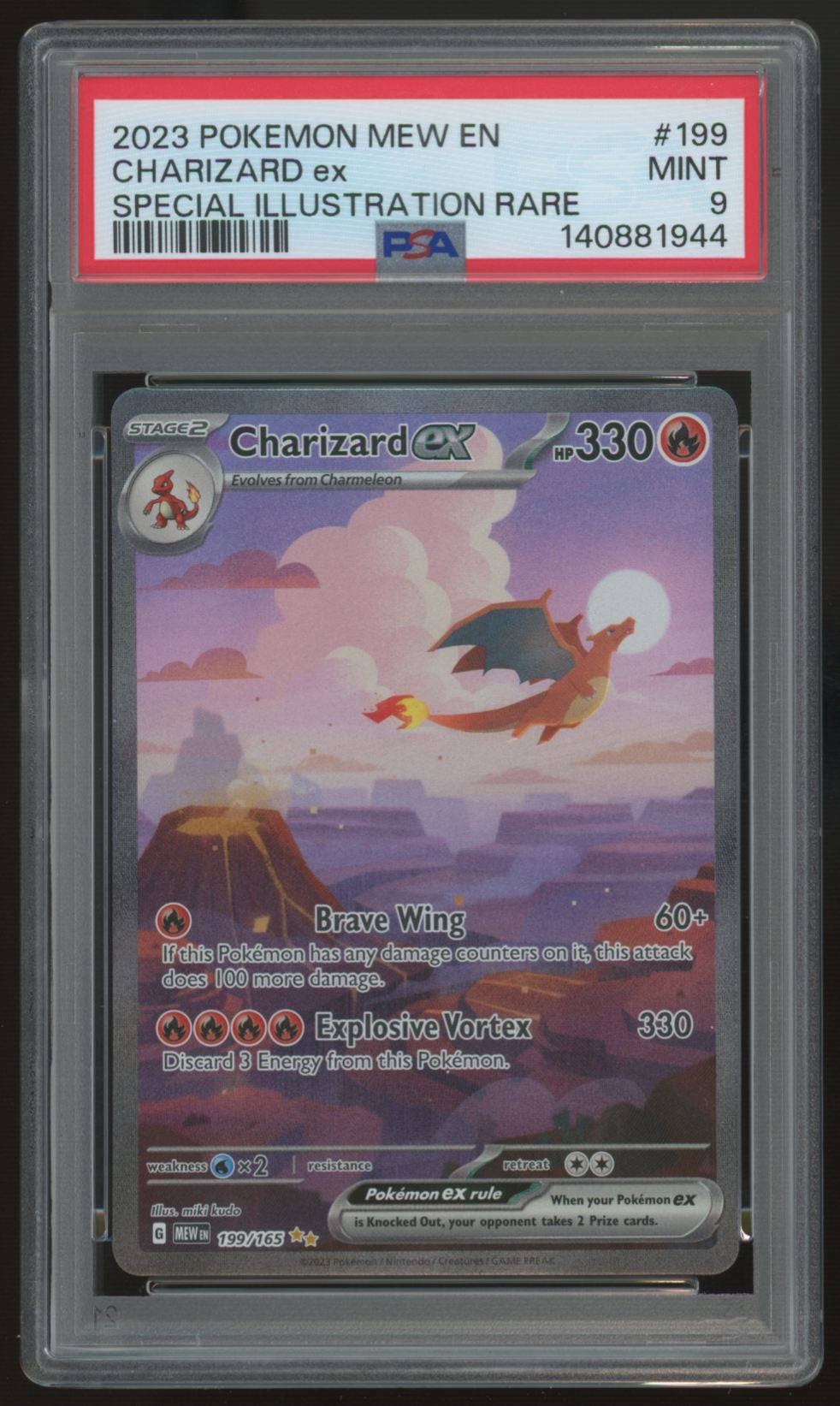 2023 Pokemon Charizard ex 151 Special Illustration Rare #199 PSA 9 (B)