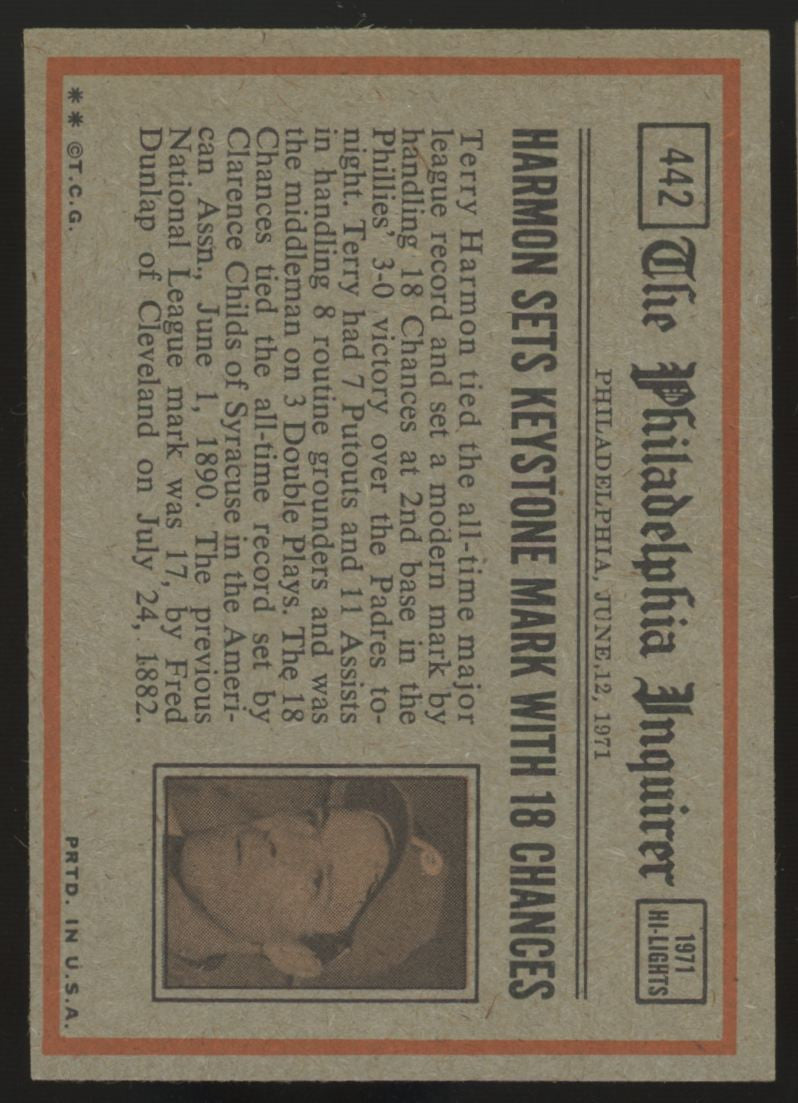 1972 Topps Thurman Munson In Action #442 NM