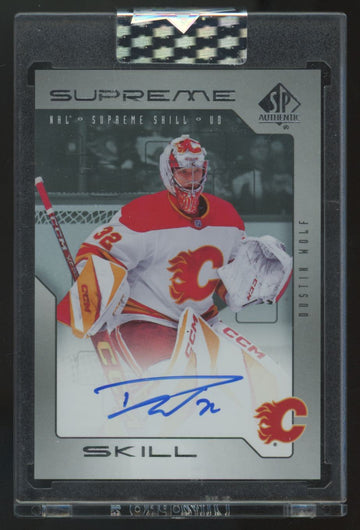 2023-24 Upper Deck Clear Cut Dustin Wolf Supreme Skill Auto #SSK-DW