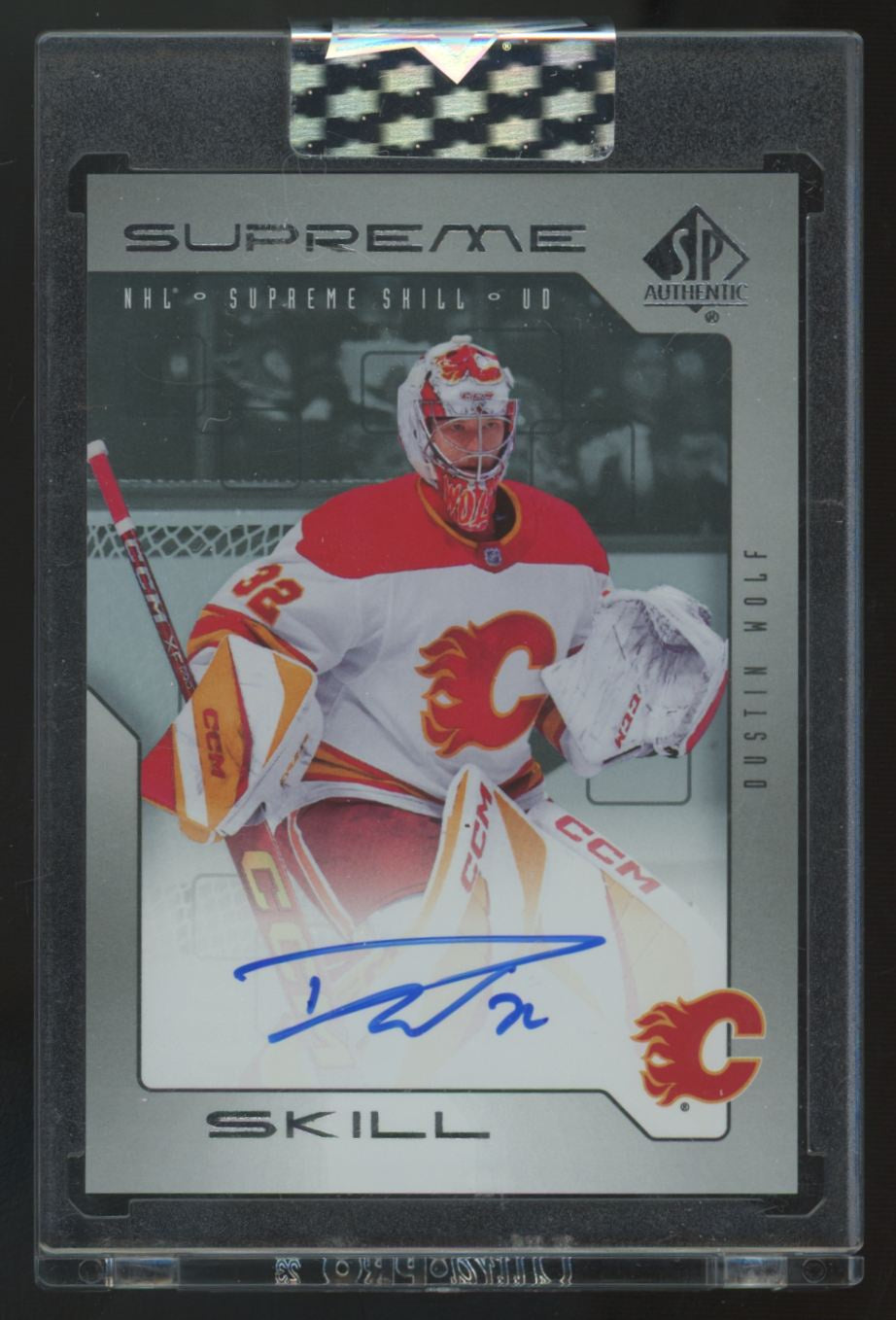 2023-24 Upper Deck Clear Cut Dustin Wolf Supreme Skill Auto #SSK-DW